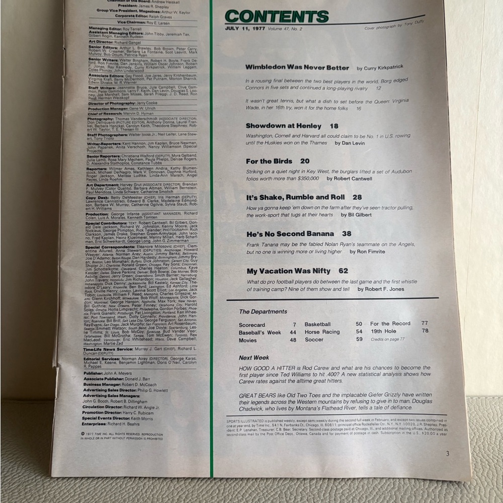 Sports Illustrated Magazine - Bjorn Borg Cover July 1977 - Picture 3 of 3